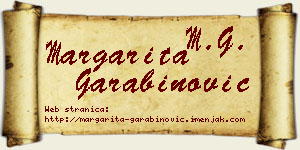 Margarita Garabinović vizit kartica